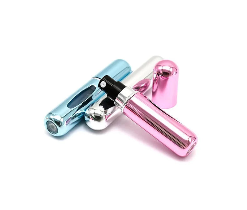 Mini 5ml 8ml 10ml Portable Empty Aluminum Perfume Oil Spray Refill Bottle Travel-Ready Pump Sprayer Seal Custom Logo Devli