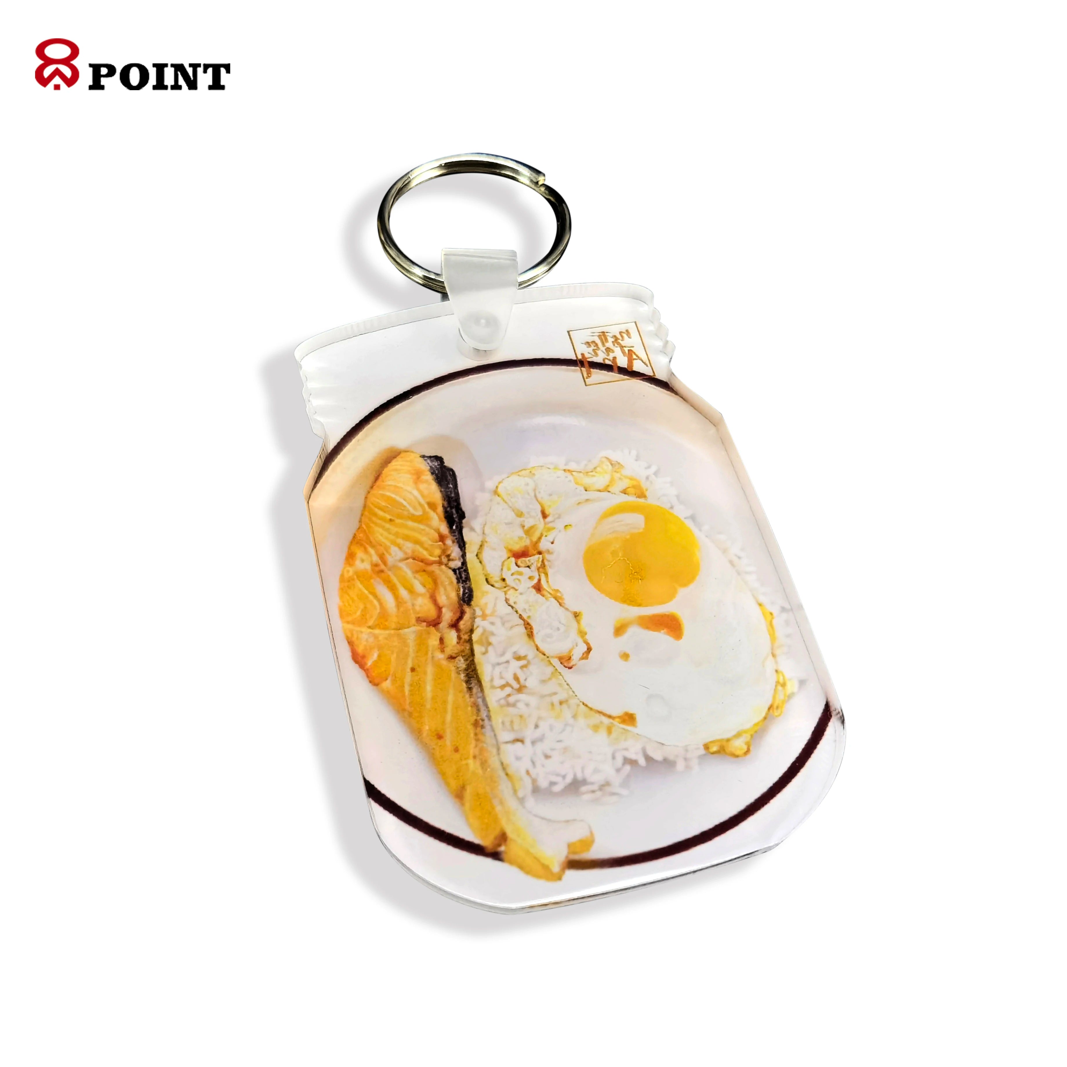 8Point Sublimation Acrylic Material Blank Keychain Single-sided Printing Plexiglass Pendant Personalized Customization