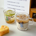 Ins Eco Cute Dinosaur Cartoon Milk Cup Kids Drinking Glass Cup with Handle