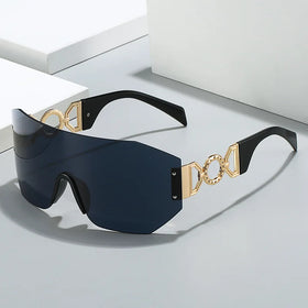 Twooo 40001 Oversized One Piece Glasses UV400 Trendy Designer Women Sunglasses Men