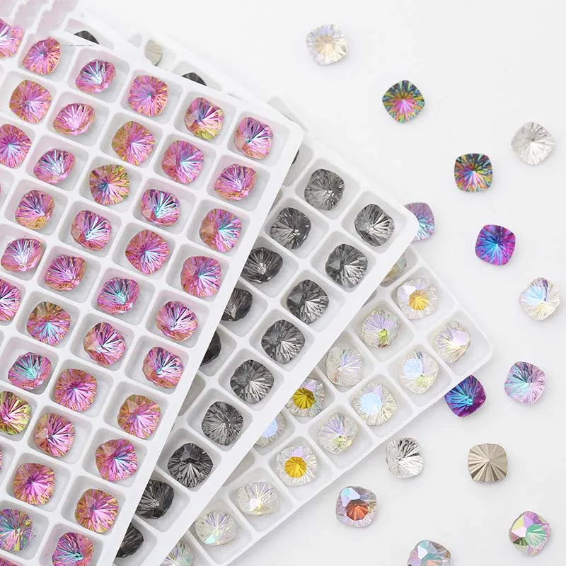 8mm Diy Jewelry Accessories Luxury Glass Drill Crystal Rhinestones Sticker Nail Handmaking Decoration Pointedback Rhinestones
