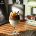 14 oz Lead-Free Transparent Crystal Wine Glass with Long Stem Banquet Water Goblet for Restaurant Use Dishwasher Safe