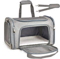 Lazy Pet Airline Approved Custom Color Logo Foldable Portable Soft Oxford Zipper Quadrate Pet Carrier Cat Travel Bag