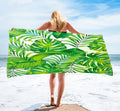 Wholesale Micro Fiber Towel Hawaii Tropical Floral Printed Microfiber Rectangle Beach Towel Blanket