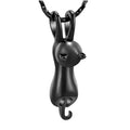 Cute Stainless Steel Cat Cremation Jewelry Memorial Keepsake Cat Charm Urn Pendant Funeral Pet Necklace Urn Cremation Ash Holder