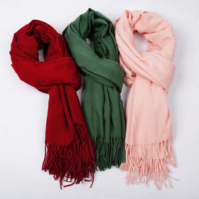 Feel Pashmina Shawl Wraps Soft Large Winter Scarf for Women's Evening Dresses Hot Selling Adult Easy Solid Logo Service