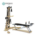 ONEMAX Pialtes Reformers Wooden Pilates Pulley Tower Effective Body Fitness Equipment With Dual Cable Pulley
