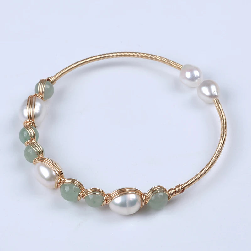 Luxury Design Natural Rice Shape Pearl Freshwater Pearl Bracelet