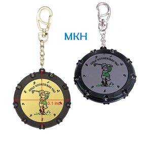9 Shots Golf Score Keeper With Clip Keychain