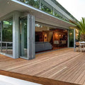 Heavy Duty Exterior Aluminum Glass Door Heat Insulated Patio Accordion Multi Panel Bi-Fold Doors