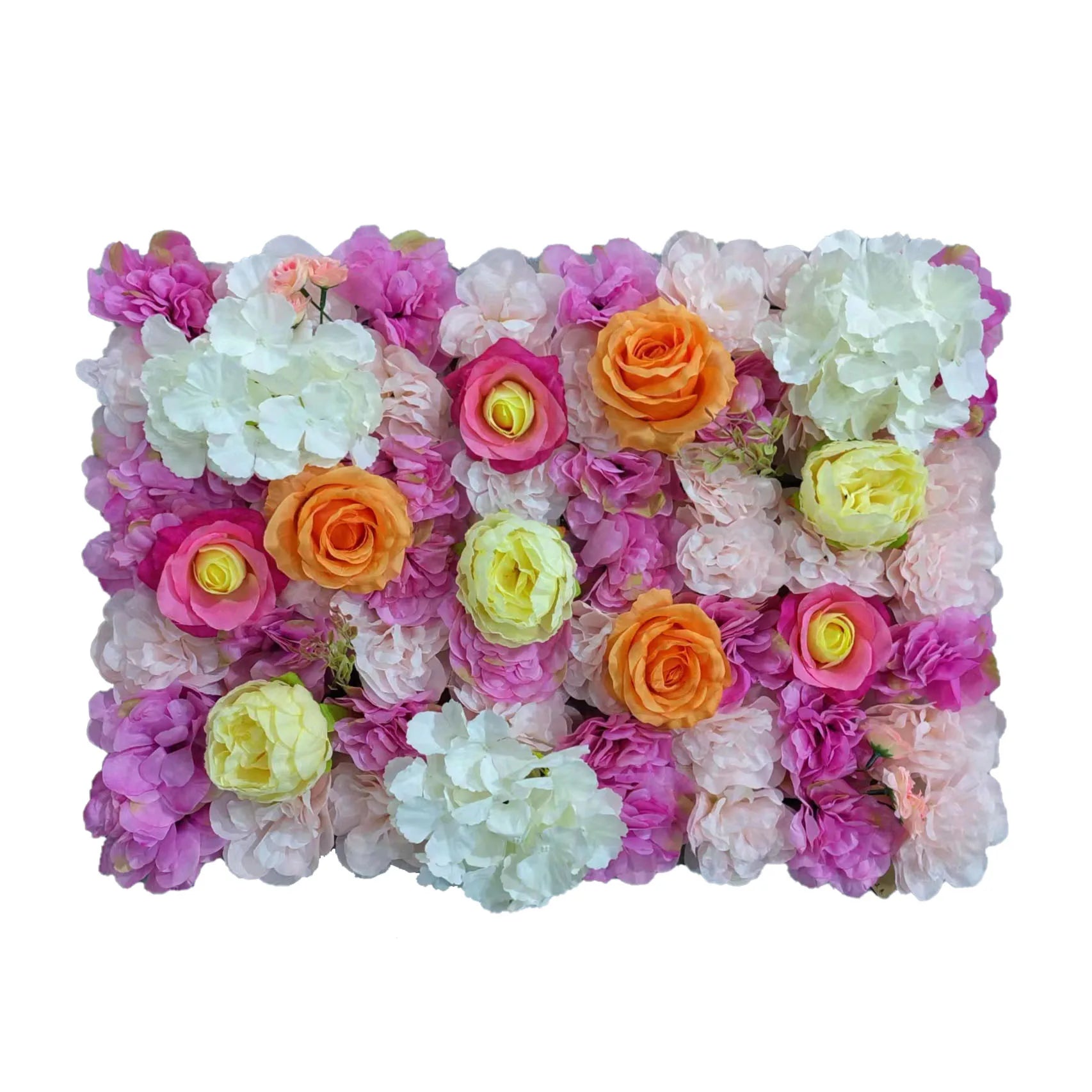 Tizen Custom Fake Silk Rose Pink Flowers Wall Artificial Flower Backdrop Decorations Artificial Flower Wall