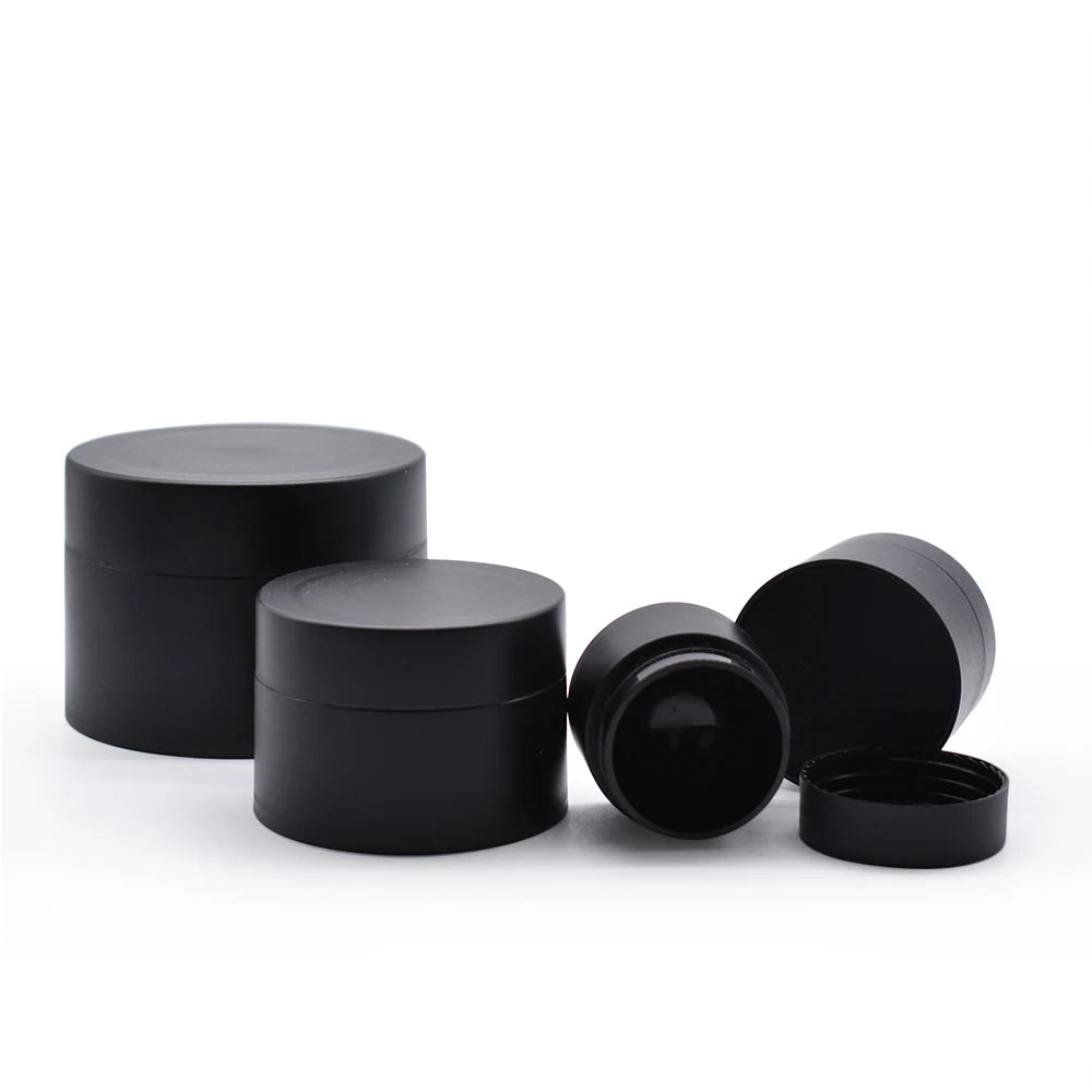 Empty White Black 3g 5g 10g 15g 30g 50g 80g PP Plastic Round  Jar Containers for Cosmetic