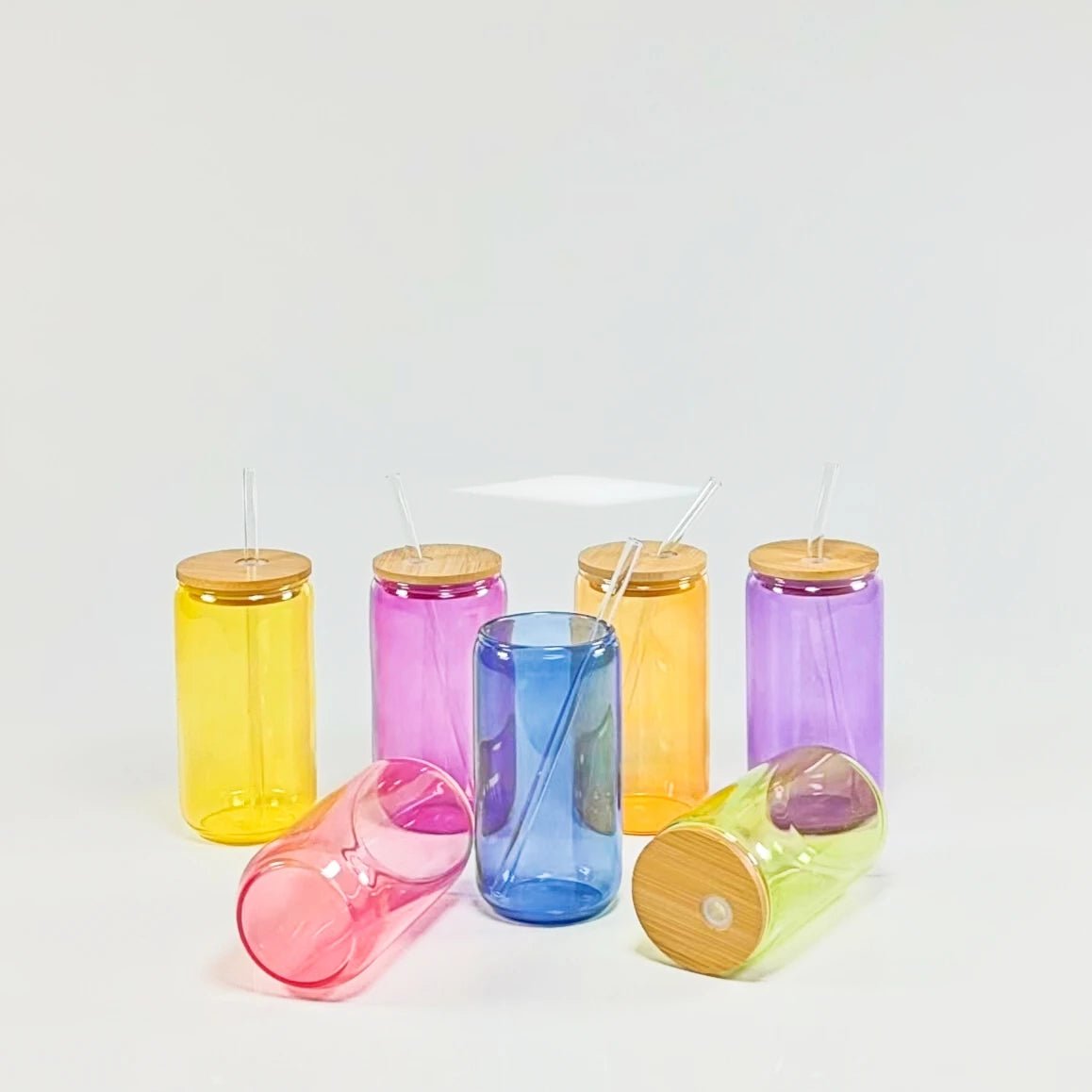 Wholesale Customized High Borosilicate Glass Tumbler 400-600ml Eco-Friendly Reusable Straw Dishwasher Safe Microwave Safe Unisex