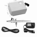 BT-16 Essential Cake Decoration Tools Kit Rechargeable 12V Mini Copper Compressor Gravity Feed Airbrush 3-Speed Adjustable 25PSI