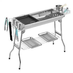 Lyroe Wholesale Portable Multi-functional Outdoor Folding Stainless Steel Charcoal BBQ Grill