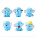 Micro fairy Garden Miniature Dollhouse Home Decoration Wholesale Colorful Resin Elephant Animal Figurine Resin Elephant Statue