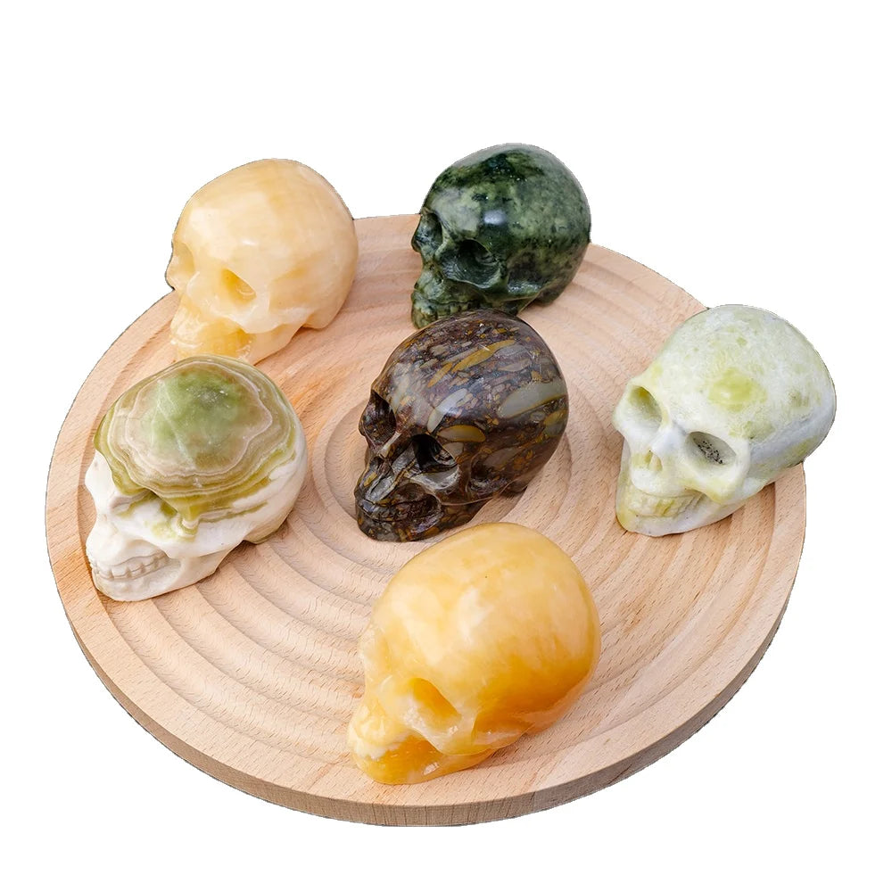 Natural Quartz Carved Crystal 3inch Crystal Skull Gemstone Crafts Unique Carvings