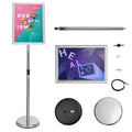 CYDISPLAY Silver Iron A3 Poster Display Stand with Retractable Frame Heavy Duty for Promotional Advertising