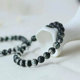 Natural Garden Crystal Quartz Green Phantom Quartz Beads Bracelets for Sale