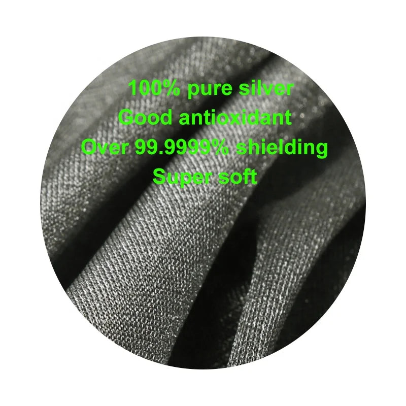 100% Pure Silver for Conductive Fabric with Antioxidant EMF Protection & Anti-Radiation for Boys & Girls Breathable Coated Linin