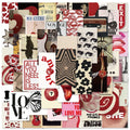 50Pcs Fashion Y2K Art Poster Graffiti Stickers for Luggage Wall Decor Retro Girl Album Sticker