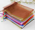 8x10cm 24 Colors Custom Logo Drawstring Gift Pouch Jewelry Mesh Packaging Organza Bag