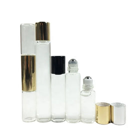Wholesale clear Glass Perfume Bottle 3ml 5ml 10ml Roll on Bottle Empty Roller Ball Bottle for Essential Oils Eye Cream