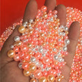 500G/bag 4/5/6/8/10mm No Hole Mixed Size Acrylic Round Pearl Beads Without Hole Plastic Bead for DIY Jewelry Making Accessories