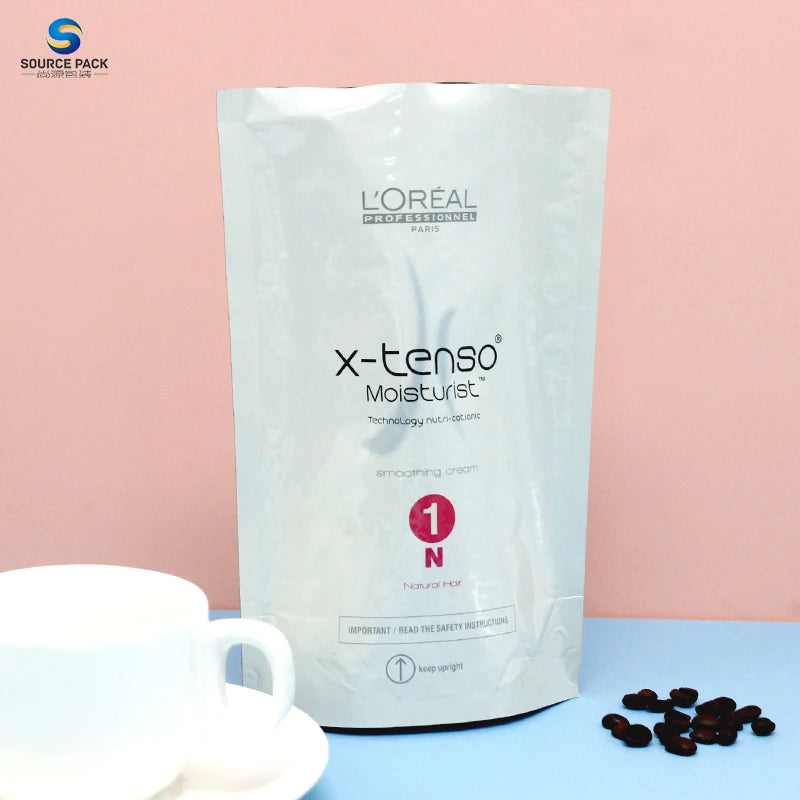 Gravure Printing White Color Glossy Finished Stand up Pouch With Aluminum Foil and Zip Lock Food-Grade Package