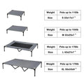 Hot Selling Raised Elevated Dog Bed Folding Travel Indestructible Gray Metal Canvas Double-Layer Mesh Removable Assembly