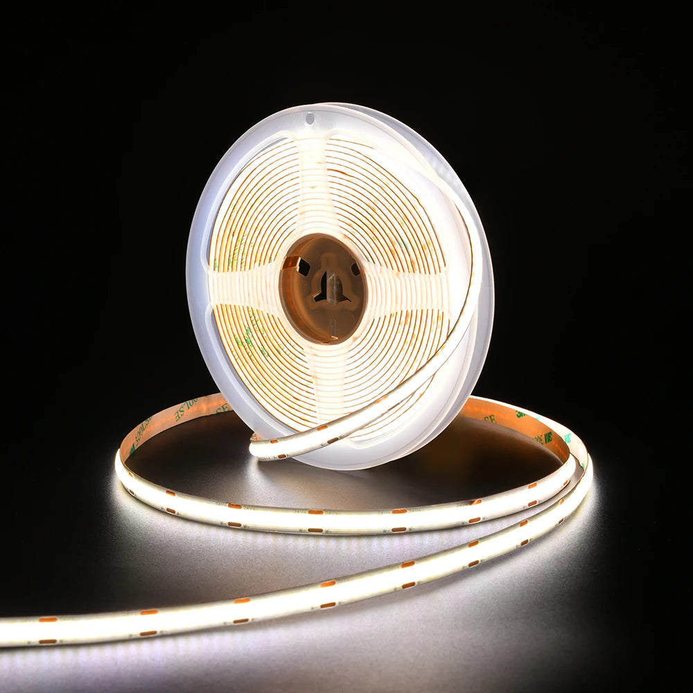FCOB Stripe Bar DC12V 24V 480led 8mm 10mm Width IP20 CRI90  Led Cob Lamp  Strips Lights