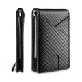 Summer New Dollar Clip Business Fashion RFID Card Bag Exquisite Gift Box Carbon Fiber Card Passport Holder Wallet