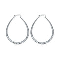 Korean Fashion Copper Alloy Oval Pendant Drop Geometric Earrings Jewelry for Women