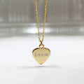 Women Dainty Personalized Inital Jewelry 925 Sterling Silver Letter Engraved Heart Necklace