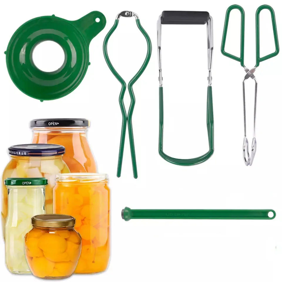 Canning Jar Lifter with Mason Jar Can Lifter Tongs Heat Resistance Anti-clip Mason Jar Lifter Glass Mason Bottles Jam Making Set