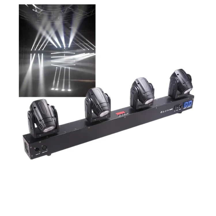 4x12w RGBW or White Four Head Super Beam Bar Light Moving Head Led Stage Light