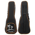 Muslady 21 Inch Soprano Ukulele Bag Uke Ukelele Zippered Case Coconut Tree Pattern Style with Adjustable Single Shoulder Strap B