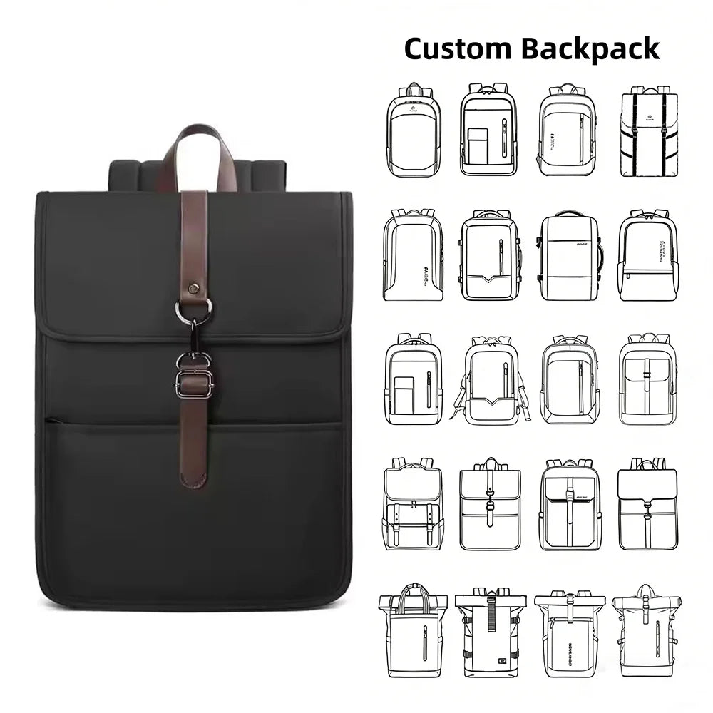 Business Backpack Anti Theft Smart Laptop Backpack Travel Bag Large Capacity Multi Function  Soft Fashion Black Waterproof