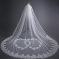 AL1028 Wholesale 3M Long Wedding Veil Manufacturers' New Bride Veil with Comb Accessory Royal LACE Wedding Veils