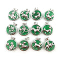 Fashion Gemstone Green Jade Animal Pendant Gift Horoscope Astrology Pendant 12 Twelve Chinese Zodiac Sign Necklace Jewelry Style