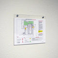 8.5\"x11\" Wall Mounted Acrylic Sign Holder with Screwset Display Rack for Effective Sign Presentation
