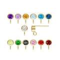 GF036 Real 14K Gold Filled Jewelry Findings Unique Ear Wire AAA CZ Bezel Gold Ear Wire Pin Findings