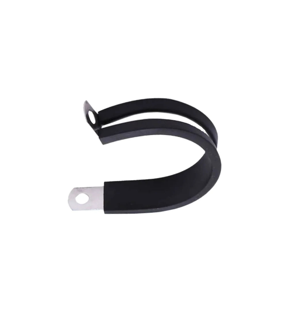 Stainless Steel Cable Tube Clamp Rubber Cushioned Insulated Wire Clamp Metal Pipe Clamp