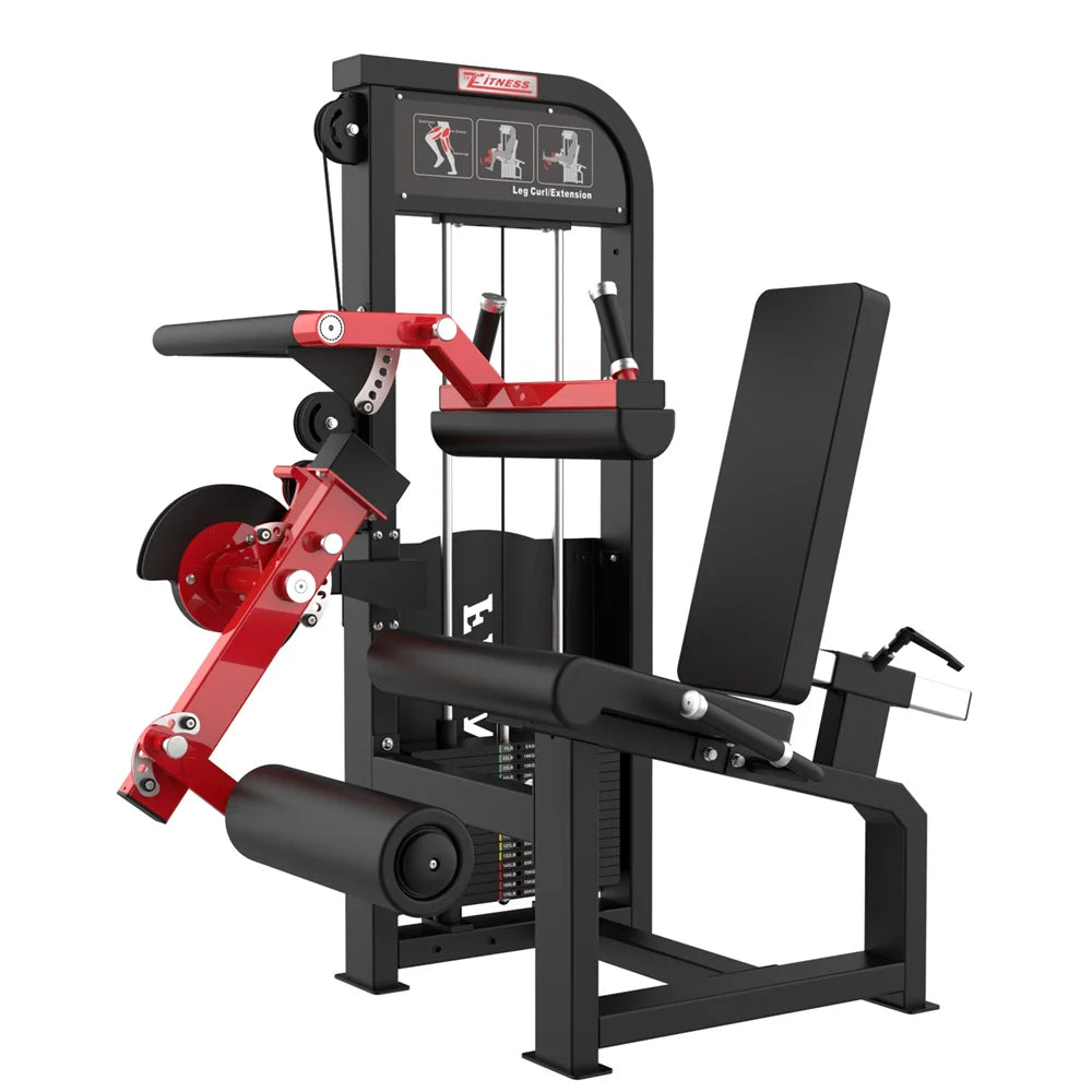 Fitness Commercial Adjustable Steel Leg Curl Extension & Leg Curl Machine with 100kg Weight Stack