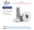 Factory Allen Countersunk Button Head Bolts M2M3M4M5M6M8 304 Stainless Steel Flat Head Hexagon Socket Screws DIN Standard Metric