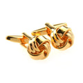 Wholesale Gold Plated Love Knot Elegant Cufflinks Custom Men Suit Shirt Fashion Accessory Wedding Tuxedo Trendy Jewelry Gift Set