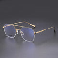 Optical Titanium Eyewear Fashion Half Frame Male Aviation Myopia Glasses Frame Spectacle Eyeglasses Frames