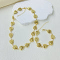 DAIHE Hot Sales PVD Gold Plated Choker Waterproof Stainless Steel Vintage Lollipop Whirlpool Spiral Necklaces Bracelets Set