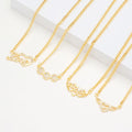 JXX DH-49D-45CM Wholesale Ladies Jewelry Chain Taurus/Sagittarius/Pisces Necklace Gold Plated Zodiac Pendant Necklace