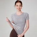 Custom Logo Seamless Softness Sportswear Gym Fitness High Compression Workout Active Clothing for Women Short Sleeve Yoga Top